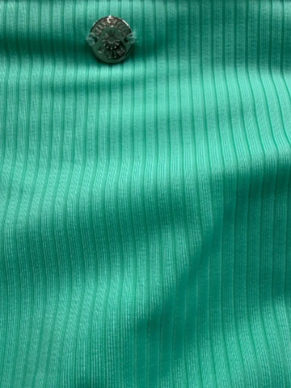 Justice Girls UPF 50+ Ribbed Bikini Swimsuit Teal Neon Green Size S (7/8) NWT